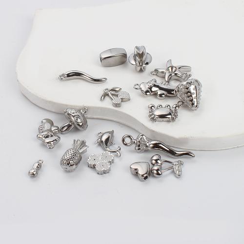 Stainless Steel Pendants 304 Stainless Steel silver color plated DIY silver color Sold By PC