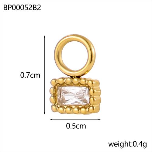 Pendants Jewelry Cruach dhosmálta, 304 Cruach dhosmálta, dath an óir plated, DIY & le rhinestone, dathanna níos mó le haghaidh rogha, Díolta De réir PC