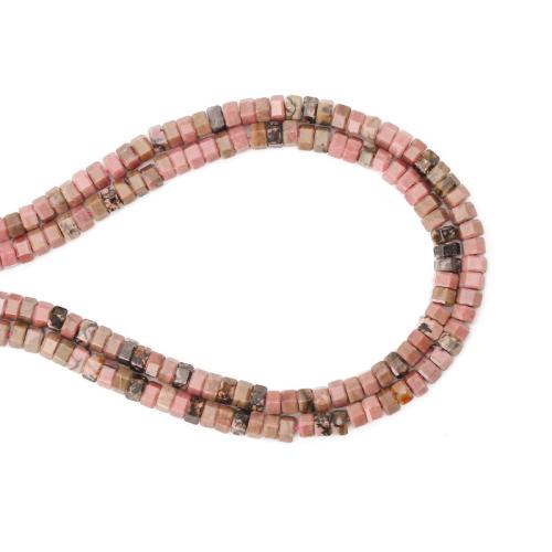 Rodonit Korálky, Černý pruh Rhodochrosite Stone, DIY, smíšené barvy, 3x6mm, Prodáno za Cca 38 cm Strand