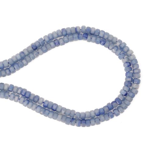 Modrá Aventurine Korálek, DIY, smíšené barvy, 3x6mm, Prodáno za Cca 38 cm Strand