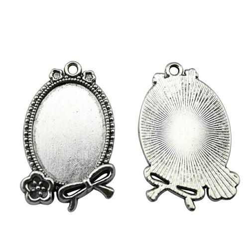 Liga de zinco Pendant Cabochon Ambiente, banhado, DIY, Mais cores pare escolha, 18x25mm, vendido por PC