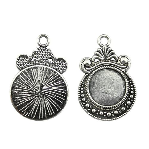 Zinc Alloy Pendant Cabochon Setting plated DIY Inner Approx 12mm Sold By PC