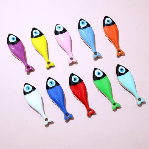 Aço inoxidável animal Pingentes, Aço inoxidável 304, Peixe, DIY & esmalte, Mais cores pare escolha, 20x6.50mm, 20PCs/Bag, vendido por Bag