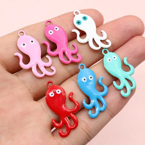 Aço inoxidável animal Pingentes, Aço inoxidável 304, Polvo, DIY & esmalte, Mais cores pare escolha, 28x15mm, 20PCs/Bag, vendido por Bag