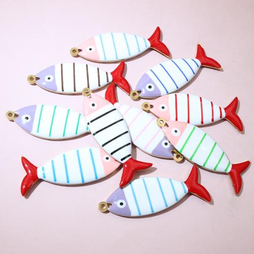 Aço inoxidável animal Pingentes, Aço inoxidável 304, Peixe, DIY & esmalte, Mais cores pare escolha, 40x14mm, 20PCs/Bag, vendido por Bag