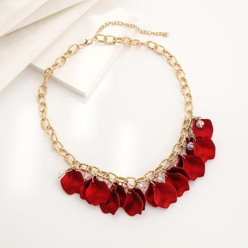 Acrylic Necklace Zinc Alloy with Plastic gold color plated fashion jewelry Sold By PC