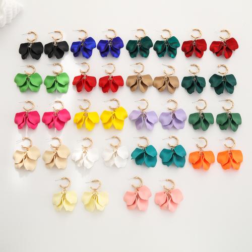 Orecchini di gioielli acrilichi, lega in zinco, with plastica, placcato color oro, gioielli di moda, nessuno, Venduto da coppia