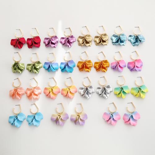Acrylic Jewelry Earring Zinc Alloy with Acrylic gold color plated fashion jewelry Sold By Pair