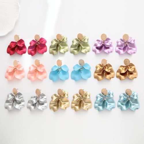 Acrylic Jewelry Earring Zinc Alloy with Acrylic gold color plated fashion jewelry Sold By Pair