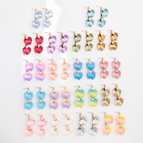 Acrylic Jewelry Earring Zinc Alloy with Acrylic gold color plated fashion jewelry Sold By Pair