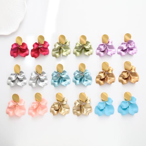 Acrylic Jewelry Earring Zinc Alloy with Acrylic gold color plated fashion jewelry Sold By Pair