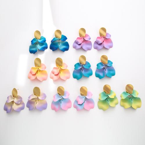 Acrylic Jewelry Earring Zinc Alloy with Acrylic gold color plated fashion jewelry Sold By Pair