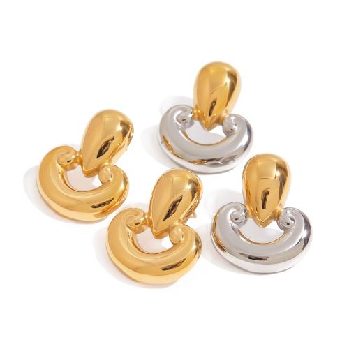 Nerezová ocel náušnice, 304 Stainless Steel, módní šperky & pro ženy & dutý, více barev na výběr, Prodáno By Pair
