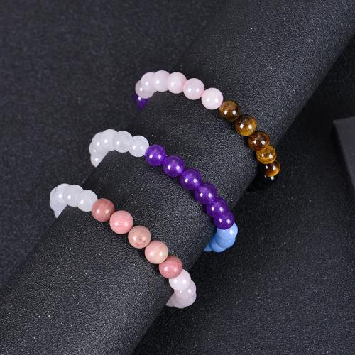 Bracelets de pierres précieuses, Pierre naturelle, avec pierre gemme, Placage de couleur d'or, bijoux de mode, plus de couleurs à choisir, Vendu par PC