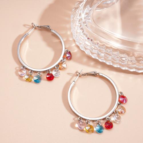 Ferro Orecchino, placcato color oro, gioielli di moda & Micro spianare cubic zirconia, nessuno, Venduto da PC