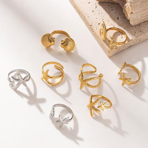 Stainless Steel Finger Ring 304 Stainless Steel gold color plated fashion jewelry Sold By PC