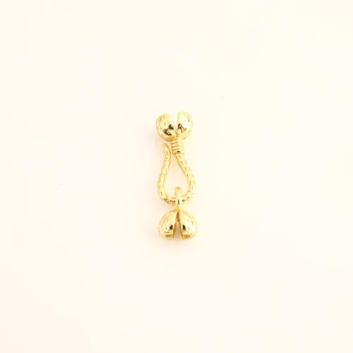 Gancho de fivela do olho de bronze, cobre, DIY, dourado, 21x6x6mm, vendido por PC