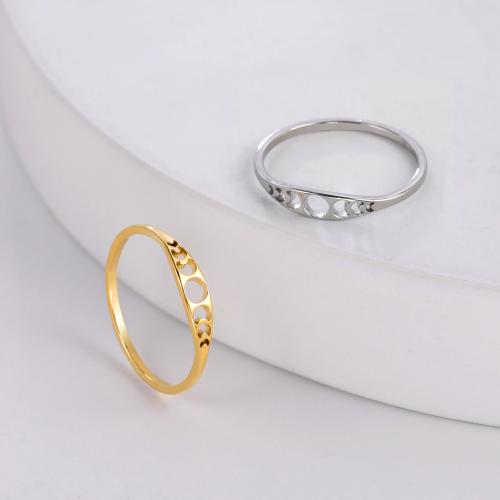 Stainless Steel Finger Ring 304 Stainless Steel plated & for woman & hollow Sold By PC