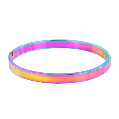 Stainless Steel Bangle 304 Stainless Steel plated fashion jewelry & for woman multi-colored Sold By PC
