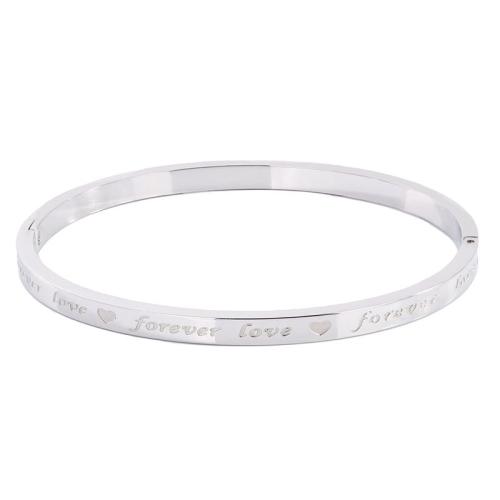 Stainless Steel Bangle 304 Stainless Steel plated fashion jewelry & for woman Sold By PC
