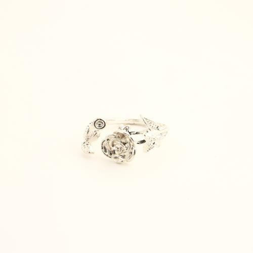 Ring Finger mosiądz, biżuteria moda & dla kobiety, srebro, 11x18x18mm, sprzedane przez PC