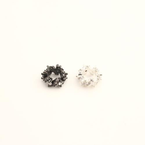 Cubic Zirconia Micro Pave Brass Beads DIY & micro pave cubic zirconia Sold By PC