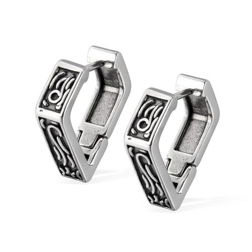 Stainless Steel Lever Terug Earring, 304 roestvrij staal, gepolijst, mode sieraden & voor de mens, oorspronkelijke kleur, Verkocht door pair