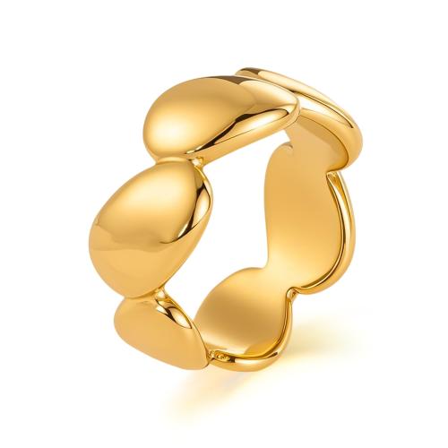 Ring Finger ze stali nierdzewnej, Stal nierdzewna 304, Platerowane w kolorze złota, biżuteria moda & różnej wielkości do wyboru & dla kobiety, sprzedane przez PC
