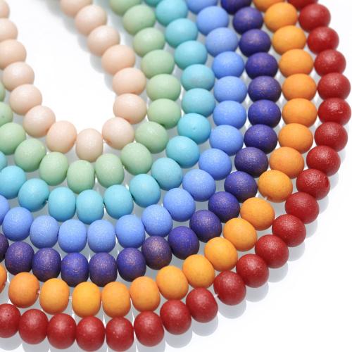 Perles de cristal rondelle, vernis au four, DIY, plus de couleurs à choisir, 8mm, Vendu par Environ 38 cm brin