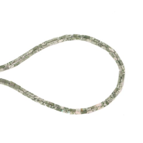 Green Spot Stone Beads, DIY, μικτά χρώματα, 2x4mm, Sold Per 38 cm Strand
