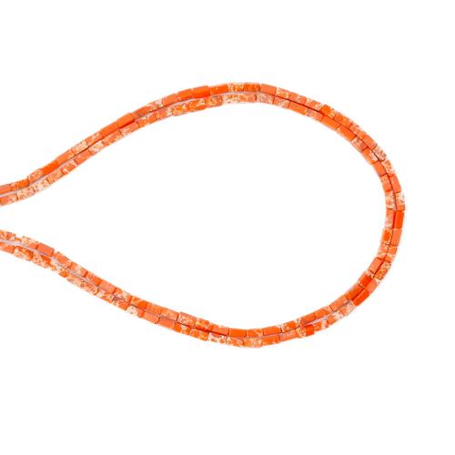 Impression Jasper Bead, DIY, blandade färger, 2x4mm, Såld Per Ca 38 cm Strand