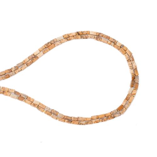 Picture Jasper Bead, DIY, blandade färger, 2x4mm, Såld Per Ca 38 cm Strand