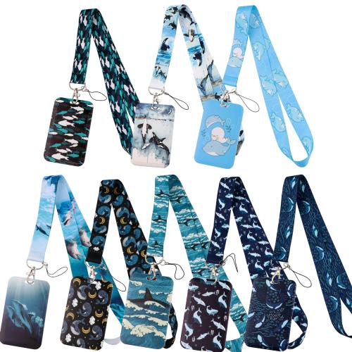 Polyester Lanyard Card Holder with Plastic printing portable & Unisex Length Approx 45 cm Sold By PC