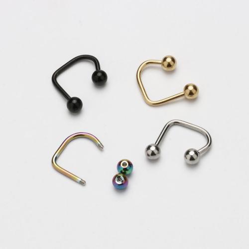 Stainless Steel Lip Ring 304 Stainless Steel plated Unisex Sold By PC