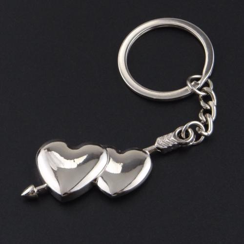 Sleutelhanger, Zinc Alloy, gold plated, mode sieraden, zilver, Verkocht door PC