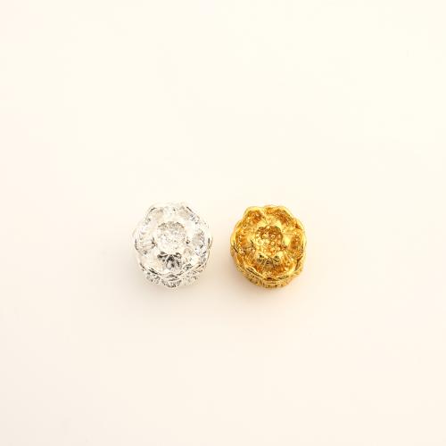 Brass Beads Flower DIY & double-sided Sold By PC