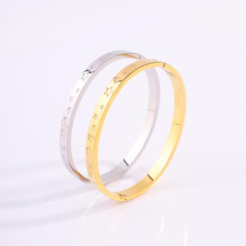 Acier inoxydable 304 bracelet ordinaire, Placage, bijoux de mode & pour femme, plus de couleurs à choisir, Vendu par PC