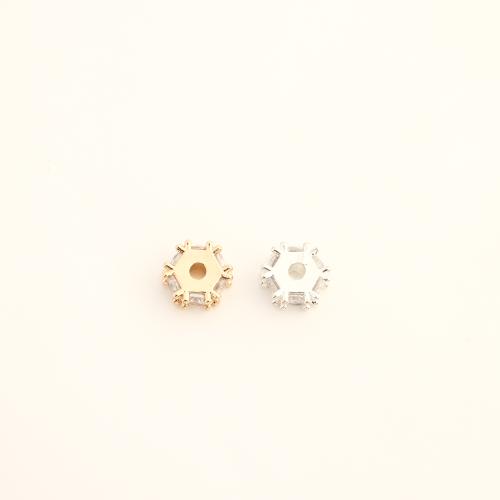 Cubic Zirconia Micro Pave Brass Beads DIY & micro pave cubic zirconia Sold By PC
