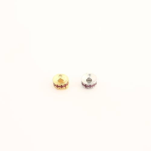 Kubni cirkonij Micro Pave Brass perle, Mesing, možete DIY & micro utrti kubni cirkonij, više boja za izbor, 2.50x6x6mm, Prodano By PC