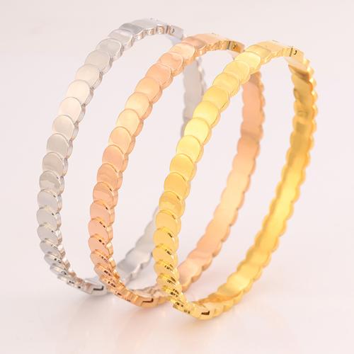 Acier inoxydable 304 bracelet ordinaire, Placage, bijoux de mode & pour femme, plus de couleurs à choisir, Vendu par PC