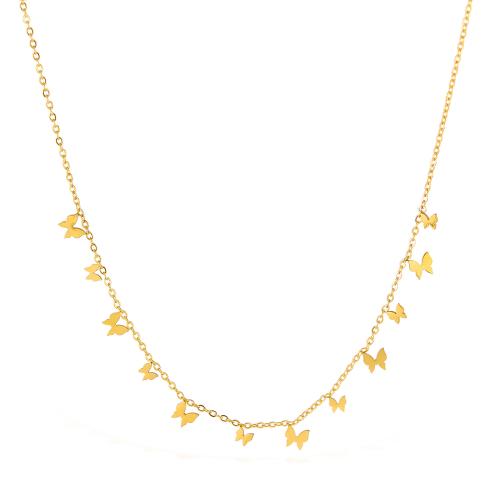 Stainless Steel Jewelry Necklace 304 Stainless Steel gold color plated fashion jewelry & for woman Sold By PC