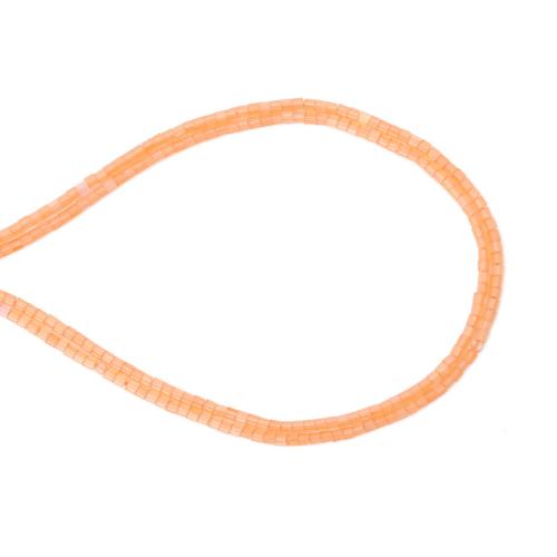 Cats Eye Perlen Schmuck, Katzenauge, DIY, orange, 2x2mm, verkauft per 38 cm Strang