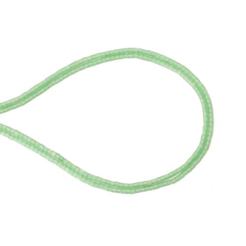Cats Eye Perlen Schmuck, Katzenauge, DIY, grün, 2x2mm, verkauft per 38 cm Strang