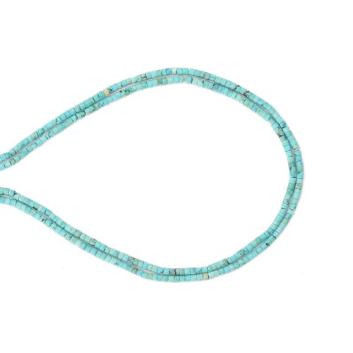 Grânulos de turquesas, Turquesa natural, DIY, cores misturadas, 2x2mm, vendido para 38 cm Strand