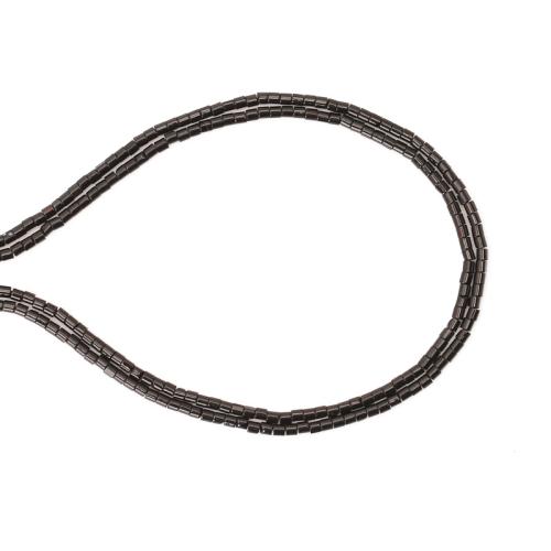 Coirníní jewelry Gemstone, Schorl, DIY, dubh, 2x2mm, Díolta Per 38 cm Snáithe