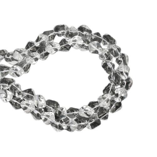 Crystal Pärlor, Kristall, DIY, klar, 12x15mm, Såld Per 38 cm Strand