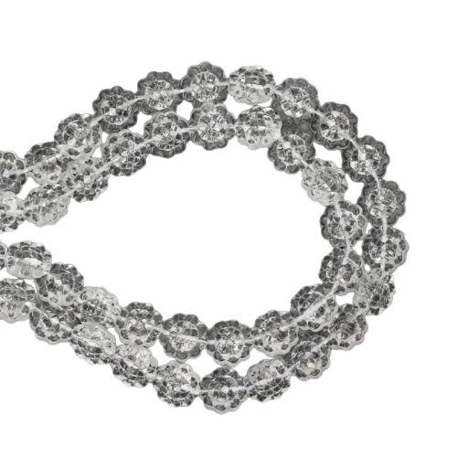 Crystal Pärlor, Kristall, Solros, DIY, klar, 15mm, Såld Per 38 cm Strand