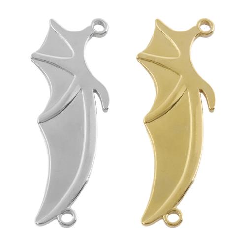 Stainless Steel Connector 304 Stainless Steel Wing Shape plated DIY Sold By Bag