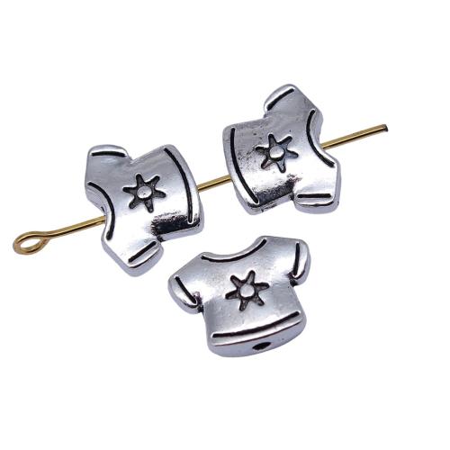 Zinc Alloy Flat Beads plated DIY antique silver color Sold By PC
