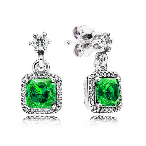 liga de zinco brincos tipo gota, with cristal, Quadrado, banhado, Vario tipos a sua escolha & para mulher, earring length 10-20mm, vendido por par